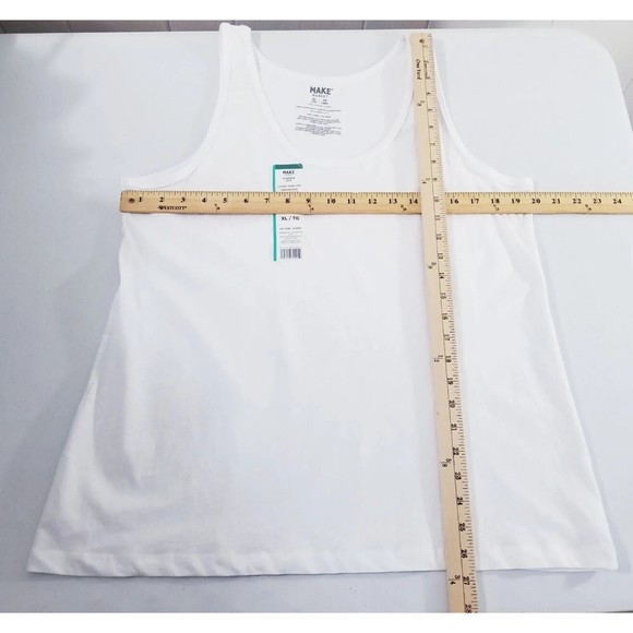Make Market White Tank Top Women Size XL NWT Sleeveless - Picture 4 of 10